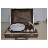 Working Vintage Record Player In Case
