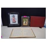 Vintage Hymnal, Photo Album (Empty), Print & Cross