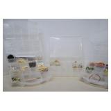 Lot Vintage Costume Jewelry & Plastic Storage -