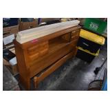 MCM Full Size Bed with Headboard Bookcase, Foot