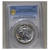 1946 Walking Liberty Silver Half Dollar  AU Detail