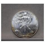 2002 Unc. Silver Eagle Dollar - Toned