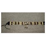 Carved Four Strand Hairpipe Choker w/ Central