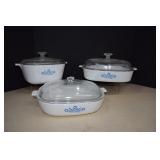 Vintage Corn Flower Corning Ware With Lids,One Lid