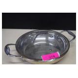 Quality heavy David Burke Two Handle Skillet w/Lid