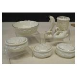 Seven Pieces Of Lenox - Dolphin, Swan & Trinket