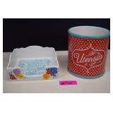 The Pioneer Woman Utensil Crock & Napkin Holder