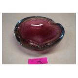 Heavy Art Glass Ashtray. Excellent Condition