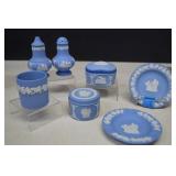 Seven Pieces Of Vintage Blue & White  Wedgwood