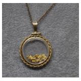 1/20 12K GF  Chain & Shaker Pendant-Possible Gold