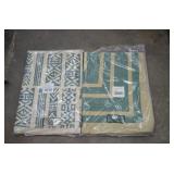 Lot 2 Flat Woven Southwestern Style Rugs NEW