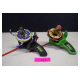 Two TMNT Ninja Turtles Turbo Bashers