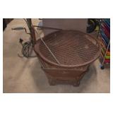 Steel Ring Fire Pit W/ Cooking Grate