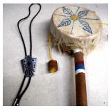 VTG. Thunderbird Bolo Tie & Vtg. Spinning Pellet