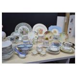 Large Lot Of Vintage Collectible Plates, Cups &