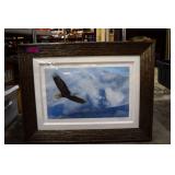 Pencil Signed & Numbered Soaring Eagle Print,34x26