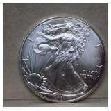 2011 Unc. Silver Eagle Dollar- Slight Toning
