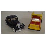 Vintage 7' Tonka Dump-Truck & 7' Diecast Car