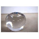 Tiffany & Co. Solid Crystal Apple Paperweight