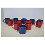Lot 12 Plastic Patriotic Color Coffee Mugs