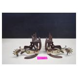 Spur, Horseshoe & Star Bookends