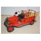 Vintage Sheet Metal Fire Engine -Look This One Up-