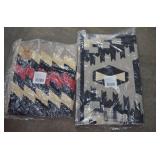 Lot 2 Flat Woven Southwestern Style Rugs NEW