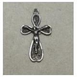 '800' Silver Crucifix Pendant  0.76g