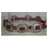 Brighton Red Concho Belt  L47312, 1993