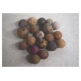 Collection Of Antique Clay Marbles