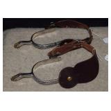 Engraved Spurs w/ Leather Straps