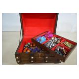 Small Pirate Chest With Tray Filled With Fashion