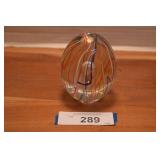Multi Color Swirl Glass Paperweight