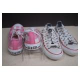 2- Pair Of Converse,All Star Sneakers,Ladies Sz.4