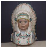 1982 'Ron Molds' Bust Of Native American Child