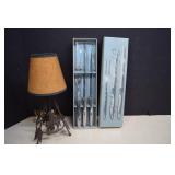 Vtg. Stainless Steel Carving Set & Small Metal