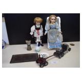Dolls, Truck, Bells & Plates