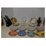 Plates, Knife Block & Decorative Urn