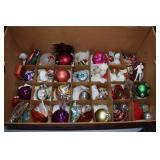 Box Of Vintage Christmas Ornaments