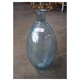 Aqua Blue Glass Bottle Vase