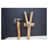 Hand Crafted Boot Jack & Stiletto,Roofing Hatchet