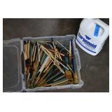 Tote Of Paint Brushes W/ Brush Cleaner