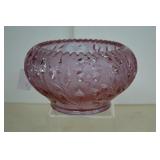 Fenton Flower & Leaf Saw Tooth Bowl 8'