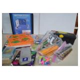 Drawing Supplies - Paper, Colored Pencils, Erasers