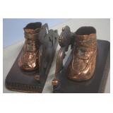 Bronzed Baby Shoes Bookends