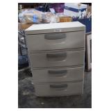 Three Drawer Plastic Storage Box 25x19