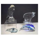 Vtg. Eneryda Sweden Art Glass Polar Bear (Chip On