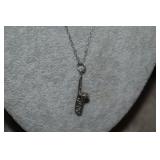 Sterling Link Chain & Trombone Pendant  2.50g
