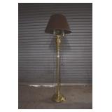 VTG Stiffel Brass Floor Lamp W/ milk Glass