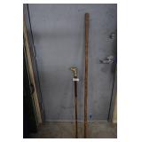 Brass Horsehead Walking Stick & Wood Walking